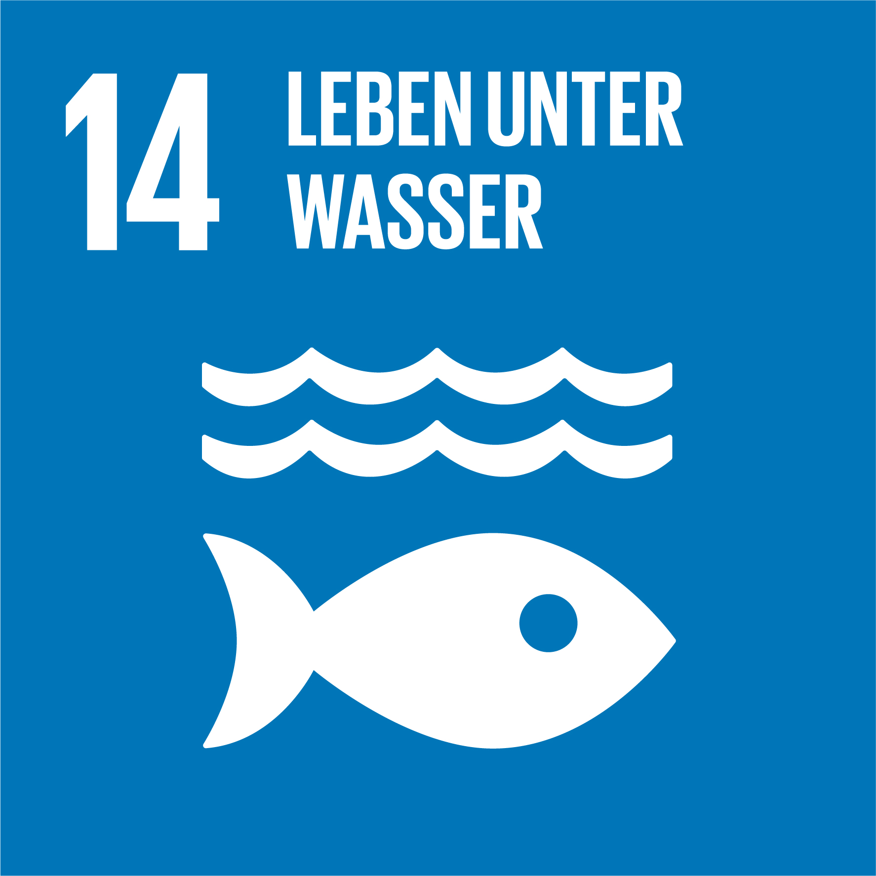 SDG 14 Icon – Leben unter Wasser