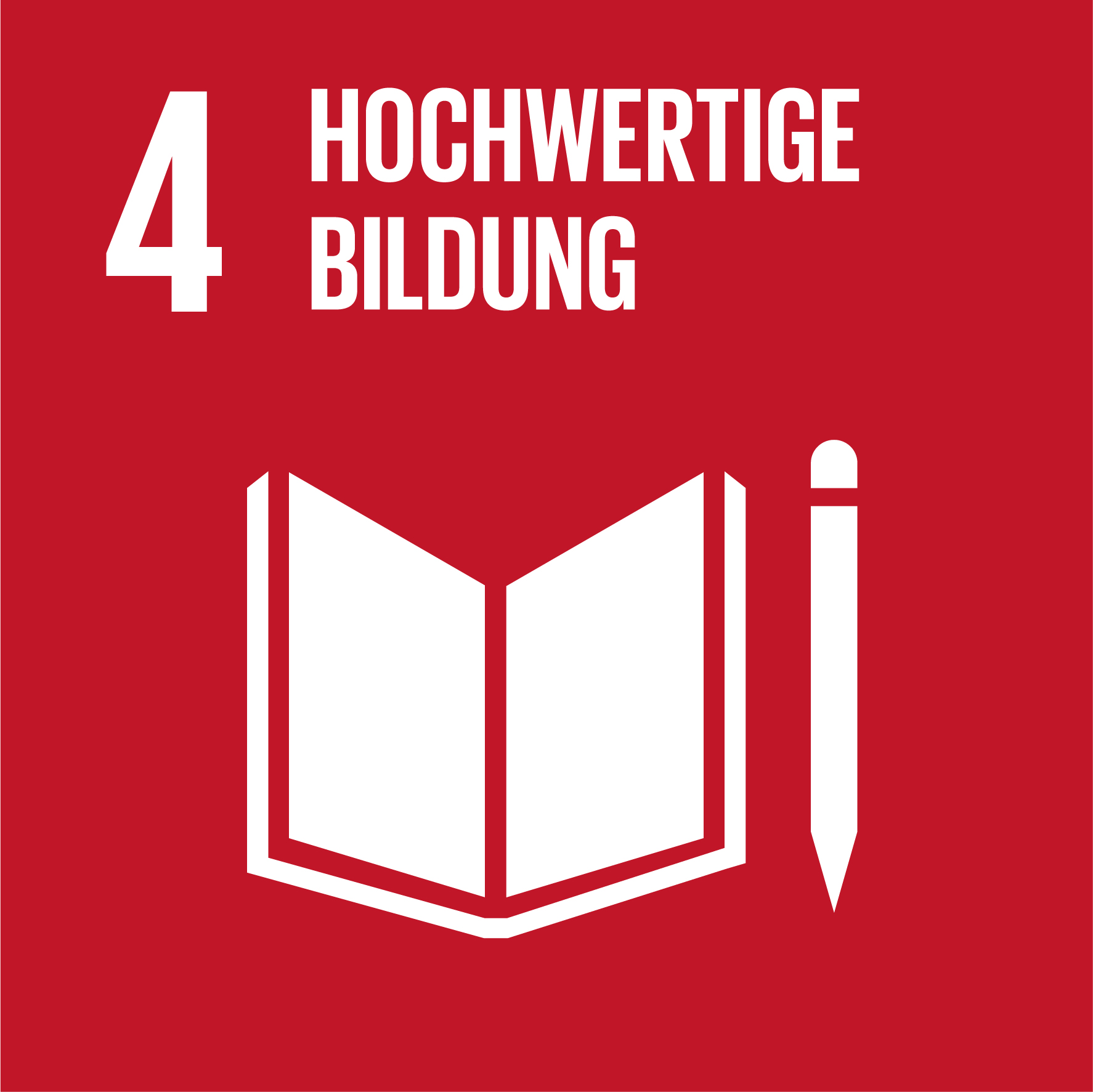 SDG 4 Icon – Hochwertige Bildung
