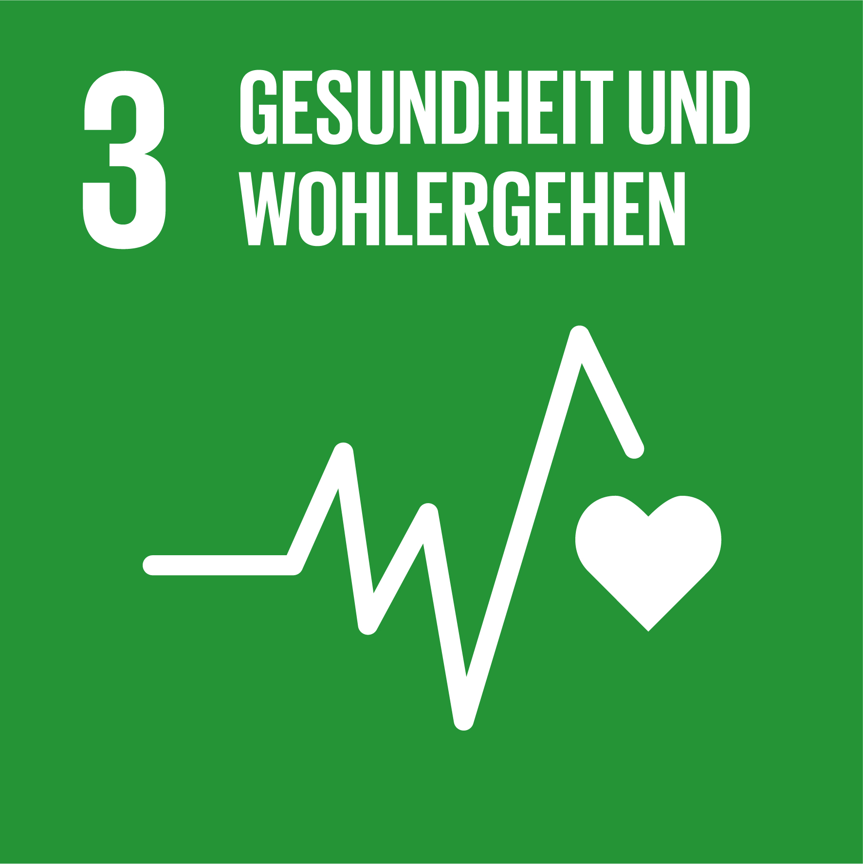 SDG 3 Icon – Gesundheit und Wohlergehen